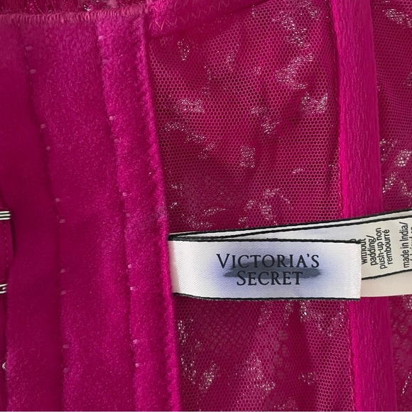 New! Victoria's Secret Wicked Shimmer Lace Push Up Corset Bra Top 22879 - Picture 6 of 8